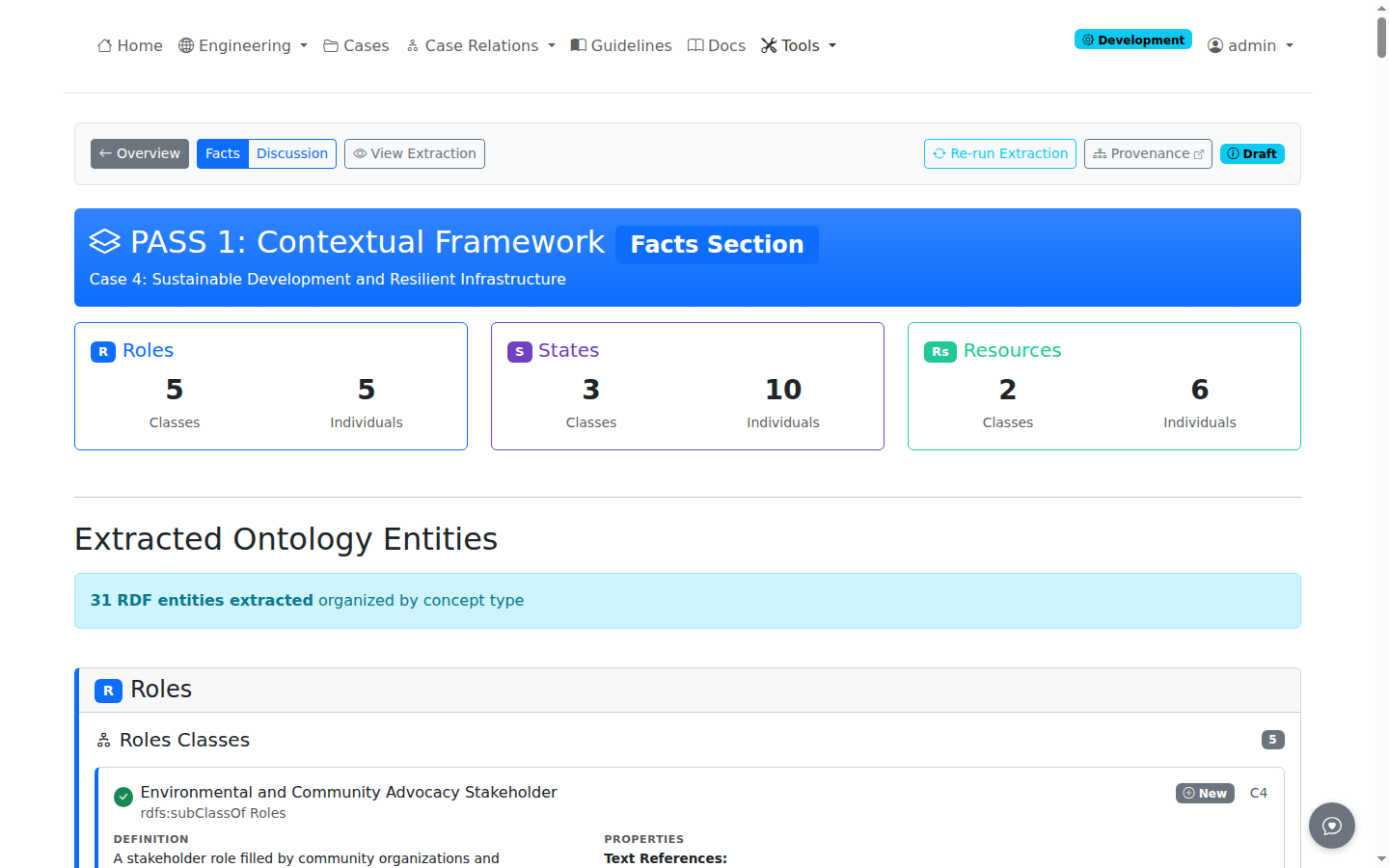 Entity Review Interface